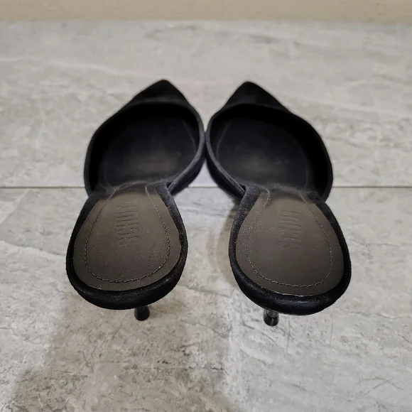 Schutz Julie Black Suede Pointed Toe Mule Heels Size 7 - Picture 6 of 10